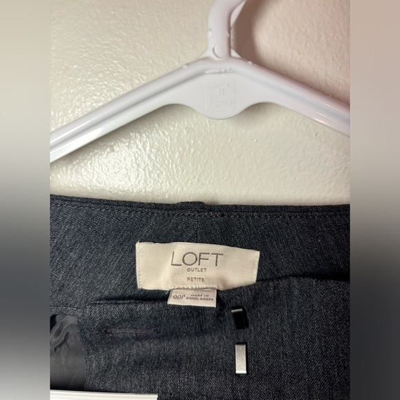 LOFT Petites Grey Marisa Trousers - Size 00P - Picture 6 of 7